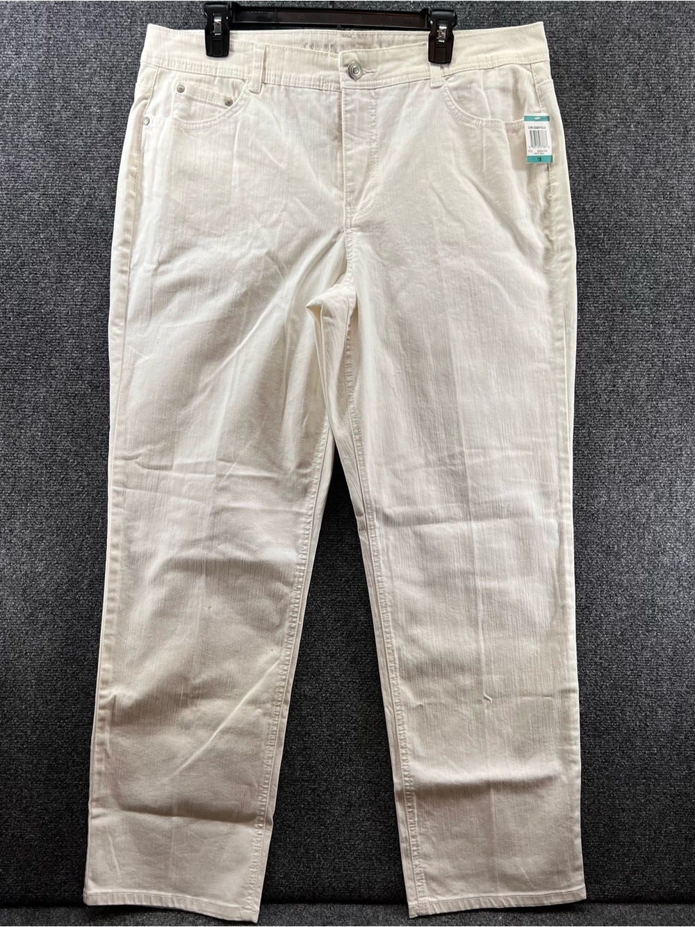 NWT Charter Club White Jeans Womens 16 Regular Classic Fit Nautical Staple Vacay